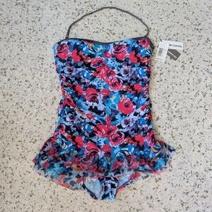 NWT Kenneth Cole Reaction Bandeau Swimdress
